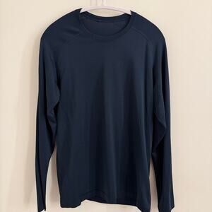 men’s navy LULULEMON metal vent tech long sleeve [M]